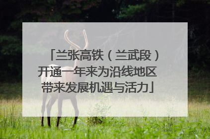 兰张高铁（兰武段）开通一年来为沿线地区带来发展机遇与活力