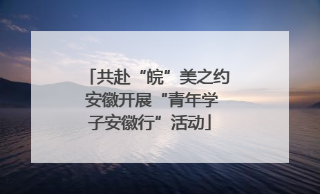 共赴“皖”美之约 安徽开展“青年学子安徽行”活动