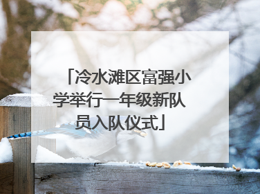 冷水滩区富强小学举行一年级新队员入队仪式