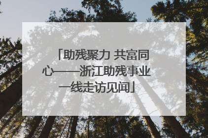 助残聚力 共富同心——浙江助残事业一线走访见闻