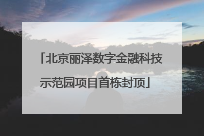 北京丽泽数字金融科技示范园项目首栋封顶
