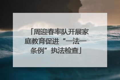 周迎春率队开展家庭教育促进“一法一条例”执法检查