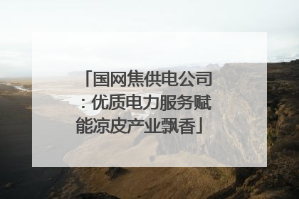 国网焦供电公司：优质电力服务赋能凉皮产业飘香