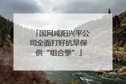 国网咸阳兴平公司全面打好抗旱保供“组合拳”