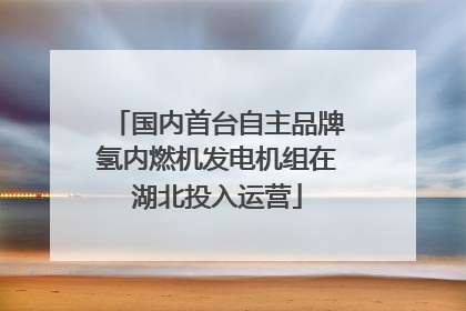 国内首台自主品牌氢内燃机发电机组在湖北投入运营