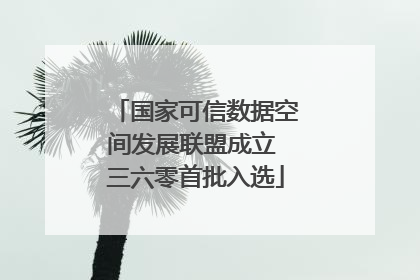 国家可信数据空间发展联盟成立 三六零首批入选