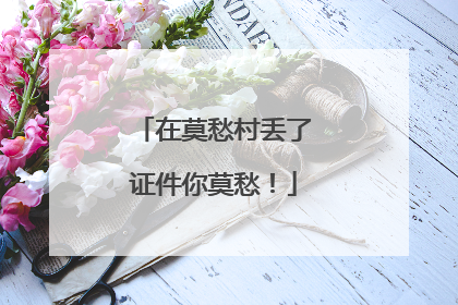 在莫愁村丢了证件你莫愁！
