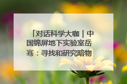 对话科学大咖｜中国锦屏地下实验室岳骞：寻找和研究暗物质，就是要去突破人类的认知边界