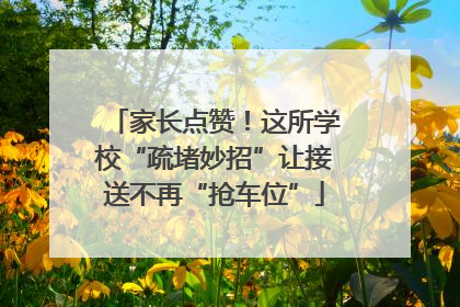 家长点赞！这所学校“疏堵妙招”让接送不再“抢车位”