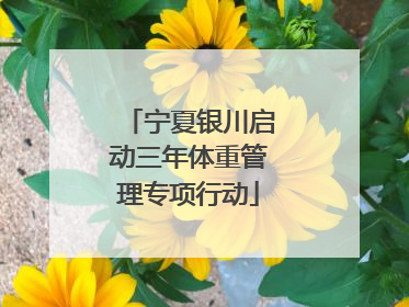 宁夏银川启动三年体重管理专项行动