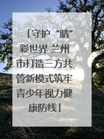 守护“睛”彩世界 兰州市打造三方共管新模式筑牢青少年视力健康防线