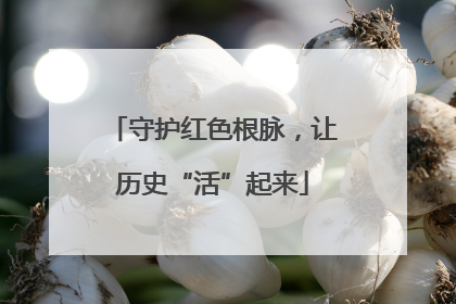 守护红色根脉，让历史“活”起来