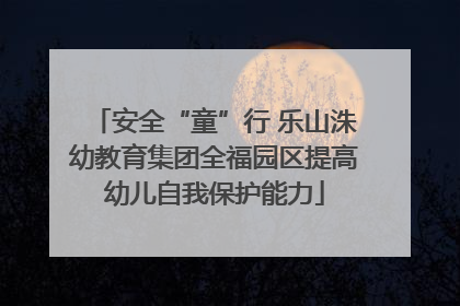 安全“童”行 乐山洙幼教育集团全福园区提高幼儿自我保护能力