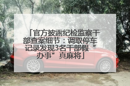 官方披露纪检监察干部查案细节：调取停车记录发现3名干部假“办事”真麻将