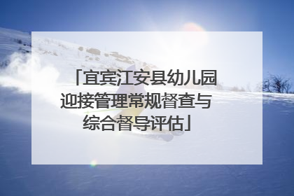 宜宾江安县幼儿园迎接管理常规督查与综合督导评估