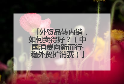 外贸品转内销，如何卖得好？（中国消费向新而行·稳外贸扩消费）