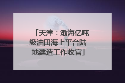 天津：渤海亿吨级油田海上平台陆地建造工作收官