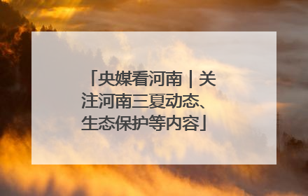 央媒看河南｜关注河南三夏动态、生态保护等内容
