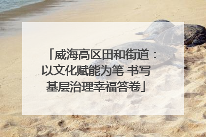 威海高区田和街道：以文化赋能为笔 书写基层治理幸福答卷
