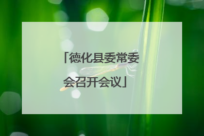 德化县委常委会召开会议
