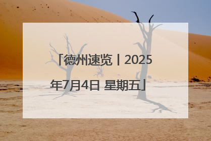 德州速览丨2025年7月4日 星期五