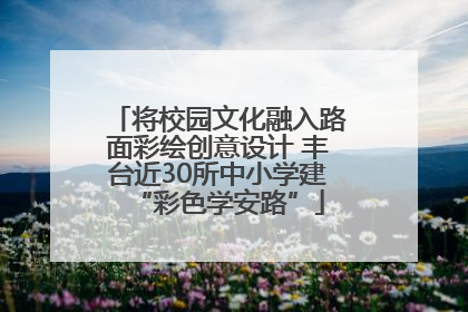 将校园文化融入路面彩绘创意设计 丰台近30所中小学建“彩色学安路”