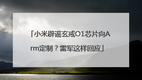 小米辟谣玄戒O1芯片向Arm定制？雷军这样回应