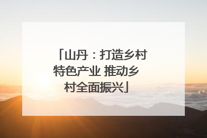 山丹：打造乡村特色产业 推动乡村全面振兴