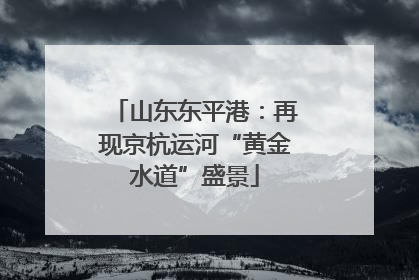 山东东平港：再现京杭运河“黄金水道”盛景