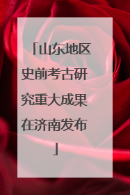 山东地区史前考古研究重大成果在济南发布