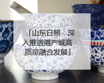 山东日照：深入推进港产城高质量融合发展