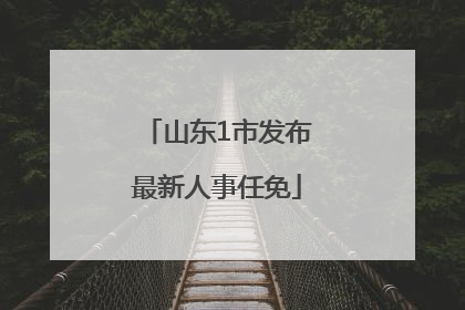 山东1市发布最新人事任免