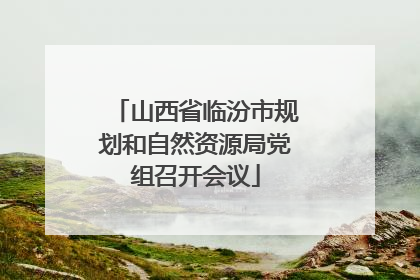 山西省临汾市规划和自然资源局党组召开会议