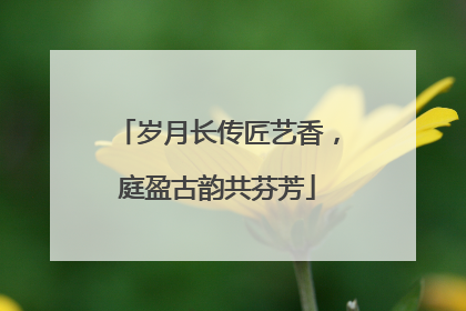 岁月长传匠艺香，庭盈古韵共芬芳