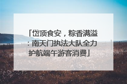 岱顶食安，粽香满溢：南天门执法大队全力护航端午游客消费