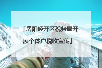 岳阳经开区税务局开展个体户税收宣传