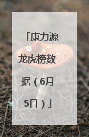 康力源龙虎榜数据（6月5日）