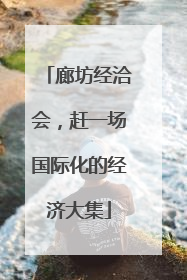 廊坊经洽会，赶一场国际化的经济大集