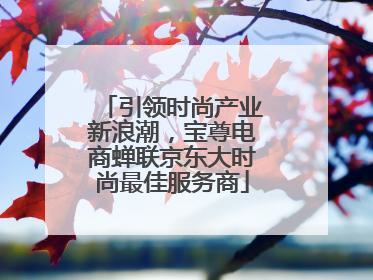 引领时尚产业新浪潮，宝尊电商蝉联京东大时尚最佳服务商