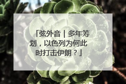弦外音｜多年筹划，以色列为何此时打击伊朗？