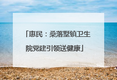 惠民：桑落墅镇卫生院党建引领送健康