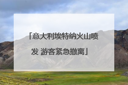 意大利埃特纳火山喷发 游客紧急撤离