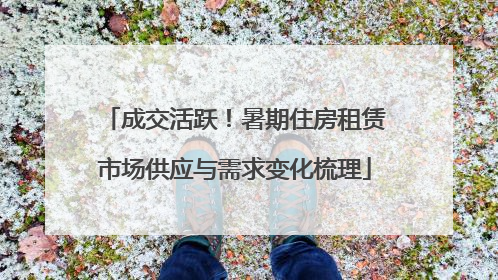 成交活跃！暑期住房租赁市场供应与需求变化梳理