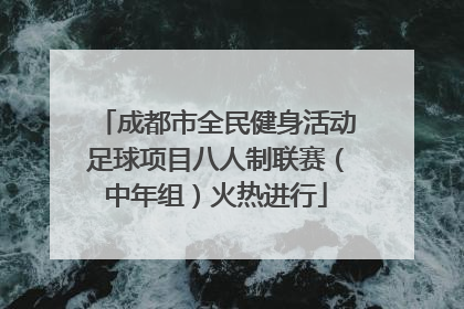 成都市全民健身活动足球项目八人制联赛（中年组）火热进行