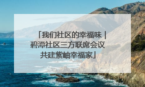 我们社区的幸福味｜碧潭社区三方联席会议共建紫岫幸福家