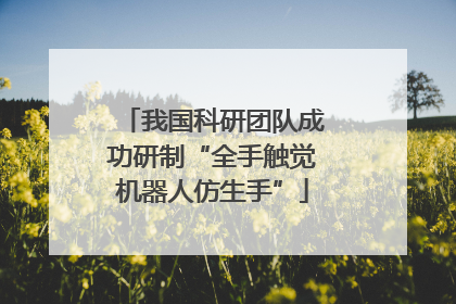 我国科研团队成功研制“全手触觉机器人仿生手”