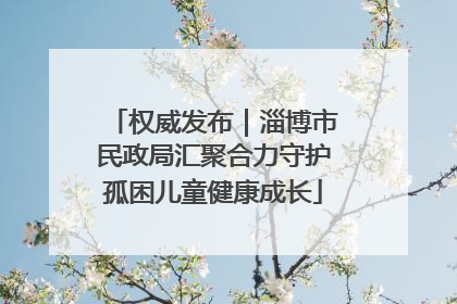 权威发布｜淄博市民政局汇聚合力守护孤困儿童健康成长