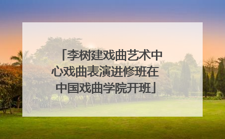 李树建戏曲艺术中心戏曲表演进修班在中国戏曲学院开班