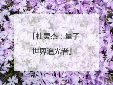 杜灵杰：量子世界追光者