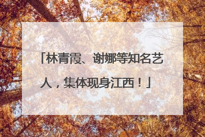 林青霞、谢娜等知名艺人，集体现身江西！